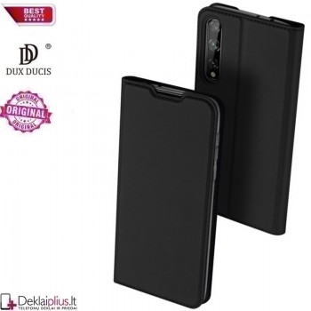 Dux Ducis dirbtinės odos atverčiamas dėklas - juodas (Huawei P Smart S/Y8P)